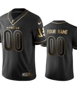 Bengals Custom Men's Stitched NFL Vapor Untouchable Limited Black Golden Jersey