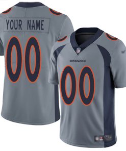 Nike Denver Broncos Customized Gray Men's Stitched NFL Limited Inverted Legend Jersey