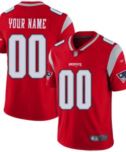 Nike New England Patriots Customized Red Men's Stitched NFL Limited Inverted Legend Jersey