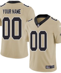 Nike New Orleans Saints Customized Gold Men's Stitched NFL Limited Inverted Legend Jersey
