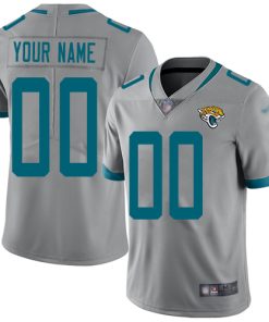 Nike Jacksonville Jaguars Customized Silver Men's Stitched NFL Limited Inverted Legend Jersey