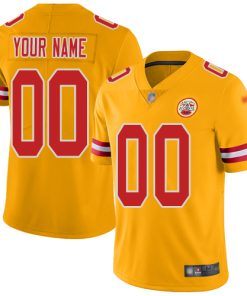 Nike Kansas City Chiefs Customized Gold Men's Stitched NFL Limited Inverted Legend Jersey