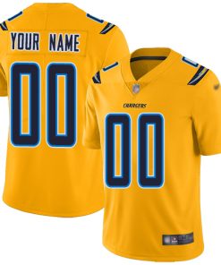 Nike Los Angeles Chargers Customized Gold Men's Stitched NFL Limited Inverted Legend Jersey