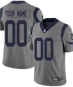 Nike Los Angeles Rams Customized Gray Men's Stitched NFL Limited Inverted Legend Jersey