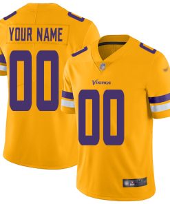 Nike Minnesota Vikings Customized Gold Men's Stitched NFL Limited Inverted Legend Jersey