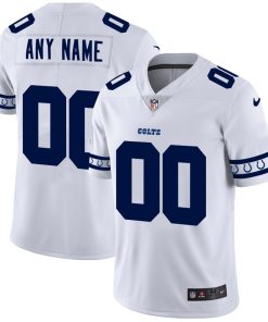 Indianapolis Colts Custom Nike White Team Logo Vapor Limited NFL Jersey