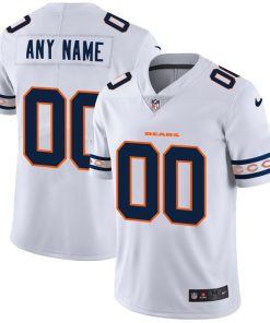 Chicago Bears Custom Nike White Team Logo Vapor Limited NFL Jersey