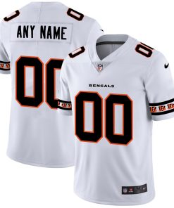 Cincinnati Bengals Custom Nike White Team Logo Vapor Limited NFL Jersey