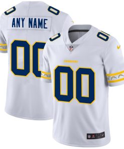 Los Angeles Chargers Custom Nike White Team Logo Vapor Limited NFL Jersey