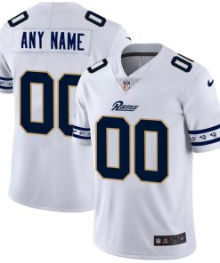Los Angeles Rams Custom Nike White Team Logo Vapor Limited NFL Jersey