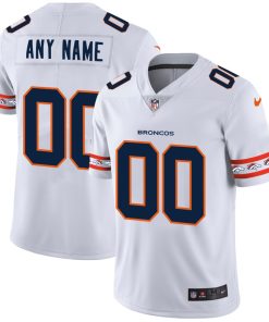 Denver Broncos Custom Nike White Team Logo Vapor Limited NFL Jersey