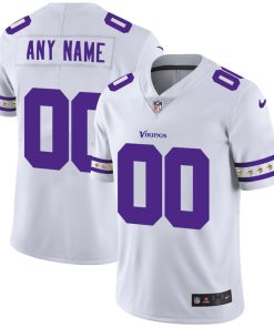 Minnesota Vikings Custom Nike White Team Logo Vapor Limited NFL Jersey