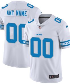 Detroit Lions Custom Nike White Team Logo Vapor Limited NFL Jersey