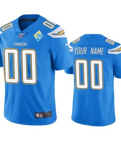 Los Angeles Chargers Custom Light Blue 60th Anniversary Vapor Limited NFL Jersey