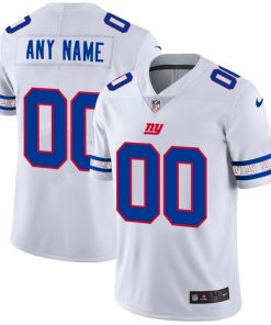 New York Giants Custom Nike White Team Logo Vapor Limited NFL Jersey