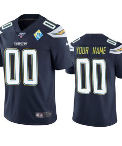 Los Angeles Chargers Custom Navy 60th Anniversary Vapor Limited NFL Jersey