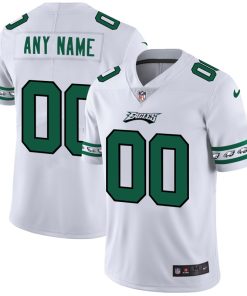 Philadelphia Eagles Custom Nike White Team Logo Vapor Limited NFL Jersey