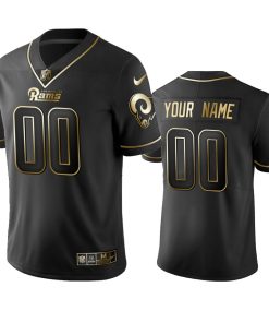 Nike Rams Custom Black Golden Limited Edition Stitched NFL Jersey