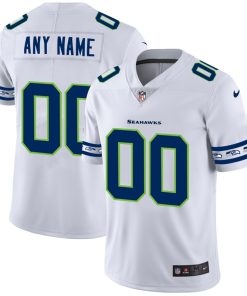 Seattle Seahawks Custom Nike White Team Logo Vapor Limited NFL Jersey