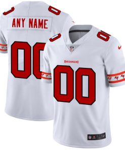 Tampa Bay Buccaneers Custom Nike White Team Logo Vapor Limited NFL Jersey