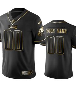 Nike Eagles Custom Black Golden Limited Edition Stitched NFL Jersey
