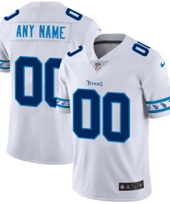 Tennessee Titans Custom Nike White Team Logo Vapor Limited NFL Jersey