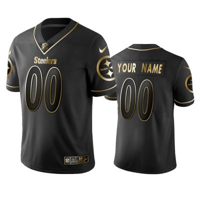 Nike Steelers Custom Black Golden Limited Edition Stitched NFL Jersey