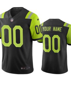 New York Jets Custom Black Green Vapor Limited City Edition NFL Jersey