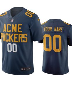 Green Bay Packers Custom Navy Vapor Limited City Edition NFL Jersey