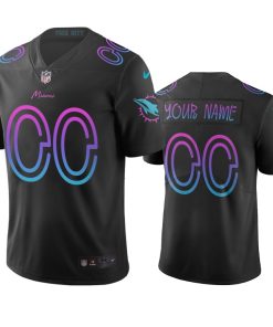 Miami Dolphins Custom Black Vapor Limited City Edition NFL Jersey