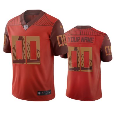 San Francisco 49ers Custom Orange Vapor Limited City Edition NFL Jersey