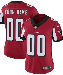 Nike Atlanta Falcons Customized Red Team Color Stitched Vapor Untouchable Limited Women's NFL Jersey