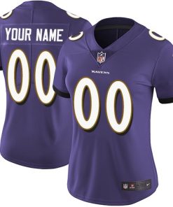 Nike Baltimore Ravens Customized Purple Team Color Stitched Vapor Untouchable Limited Women's NFL Jersey