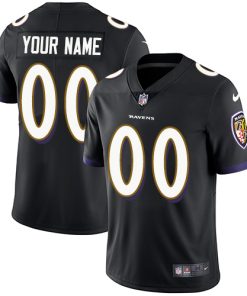 Nike Baltimore Ravens Customized Black Alternate Stitched Vapor Untouchable Limited Men's NFL Jersey