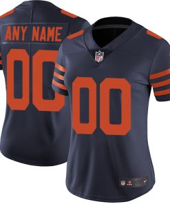 Nike Chicago Bears Customized Navy Blue Alternate Stitched Vapor Untouchable Limited Women's NFL Jersey