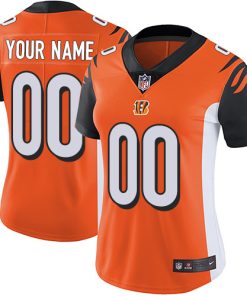 Nike Cincinnati Bengals Customized Orange Alternate Stitched Vapor Untouchable Limited Women's NFL Jersey