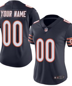 Nike Chicago Bears Customized Navy Blue Team Color Stitched Vapor Untouchable Limited Women's NFL Jersey