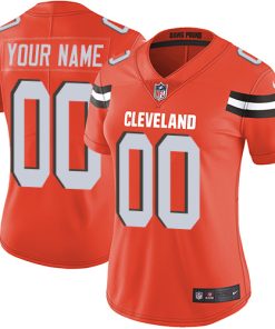 Nike Cleveland Browns Customized Orange Alternate Stitched Vapor Untouchable Limited Women's NFL Jersey
