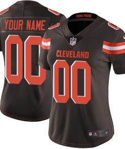 Nike Cleveland Browns Customized Brown Team Color Stitched Vapor Untouchable Limited Women's NFL Jersey