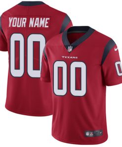 Nike Houston Texans Customized Red Alternate Stitched Vapor Untouchable Limited Men's NFL Jersey