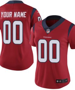 Nike Houston Texans Customized Red Alternate Stitched Vapor Untouchable Limited Women's NFL Jersey