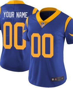 Nike Los Angeles Rams Customized Royal Blue Alternate Stitched Vapor Untouchable Limited Women's NFL Jersey