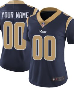 Nike Los Angeles Rams Customized Navy Blue Team Color Stitched Vapor Untouchable Limited Women's NFL Jersey