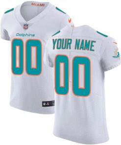 Nike Miami Dolphins Customized White Stitched Vapor Untouchable Elite Men's NFL Jersey