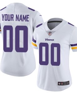 Nike Minnesota Vikings Customized White Stitched Vapor Untouchable Limited Women's NFL Jersey