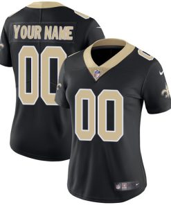 Nike New Orleans Saints Customized Black Team Color Stitched Vapor Untouchable Limited Women's NFL Jersey