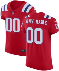 Nike New England Patriots Customized Red Alternate Stitched Vapor Untouchable Elite Men's NFL Jersey