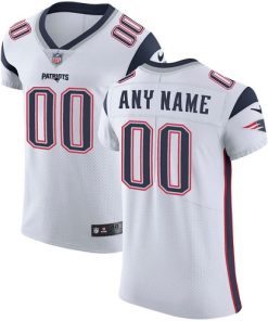 Nike New England Patriots Customized White Stitched Vapor Untouchable Elite Men's NFL Jersey