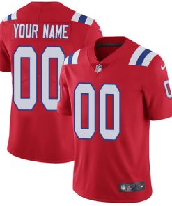 Nike New England Patriots Customized Red Alternate Stitched Vapor Untouchable Limited Men's NFL Jersey