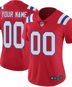 Nike New England Patriots Customized Red Alternate Stitched Vapor Untouchable Limited Women's NFL Jersey
